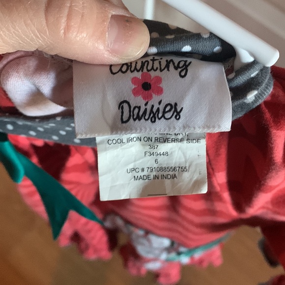 Counting daises girls dress elephant size 6 - Picture 5 of 6